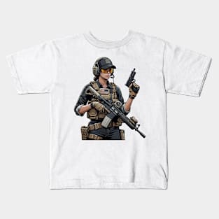 Tactical Girl Kids T-Shirt